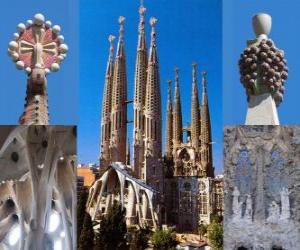 yapboz Kutsal Aile Kilisesi kefaret türünden - Sagrada Família - Barselona, İspanya tarafından.